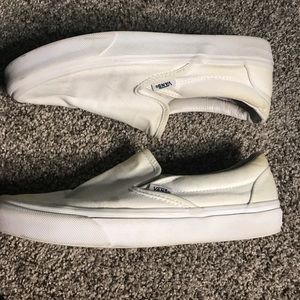 White Slip-On Vans